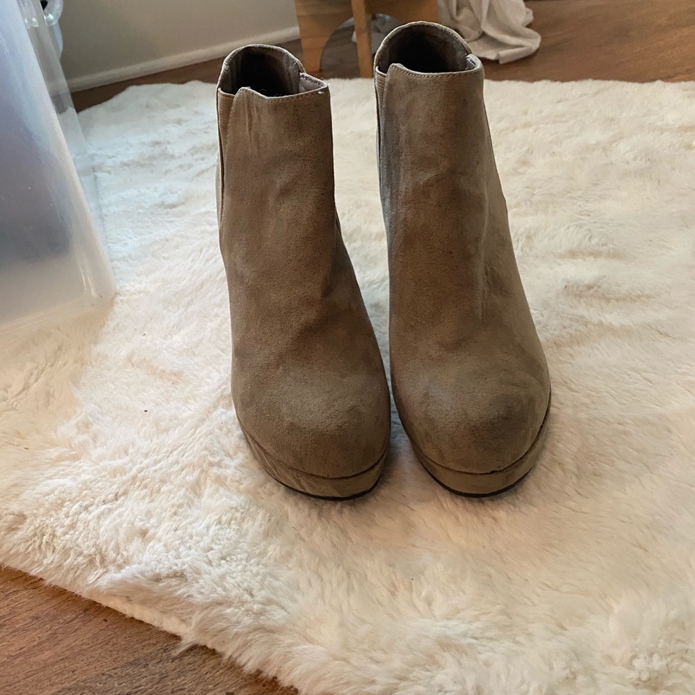 Suede booties